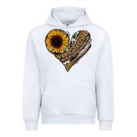 White western sunflower leopard cowhide heart Urban Hoodie - Jasminsmagicworld