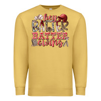 Antique Gold hey batter batter swing Premium Sweatshirt - RacoonDesign
