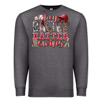 Charcoal Heather hey batter batter swing Premium Sweatshirt - RacoonDesign
