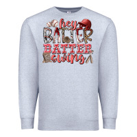 Heather Grey hey batter batter swing Premium Sweatshirt - RacoonDesign