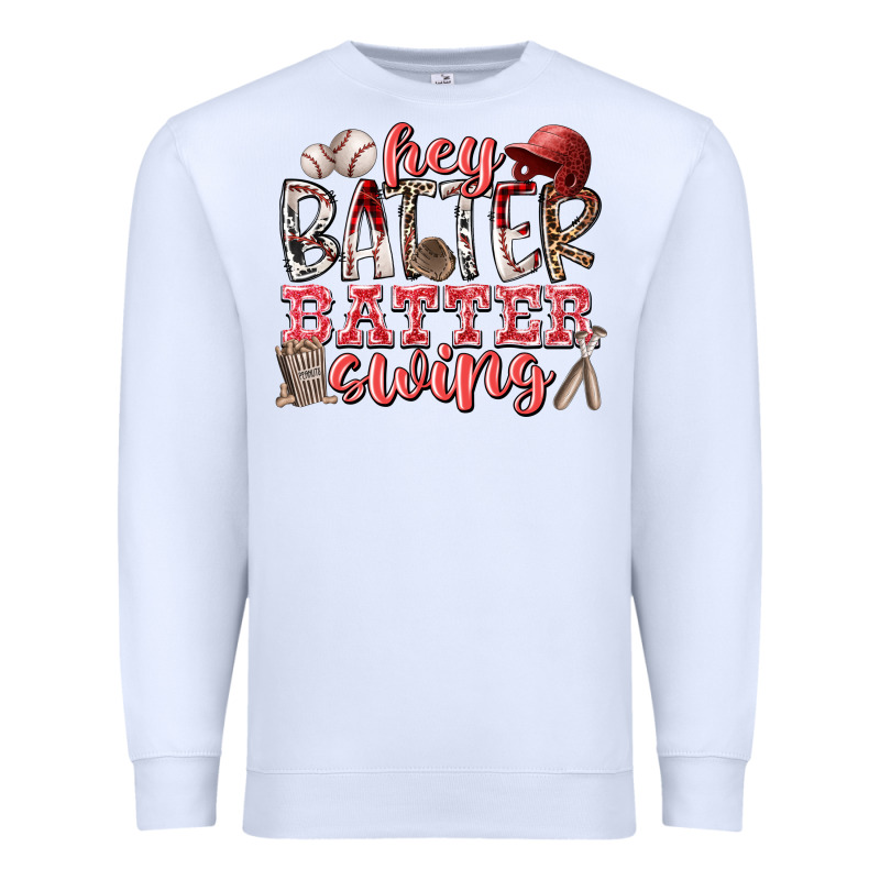 Hey Batter Batter Swing Premium Sweatshirt by RacoonDesign | Teevron