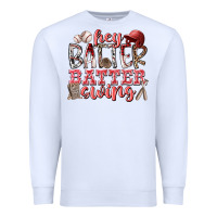 White hey batter batter swing Premium Sweatshirt - RacoonDesign