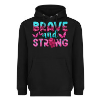 Black Brave and Strong Heavyweight Hoodie - texasbilliewilder