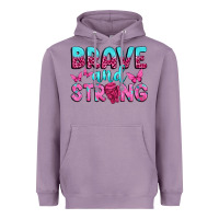 Lavender Brave and Strong Heavyweight Hoodie - texasbilliewilder