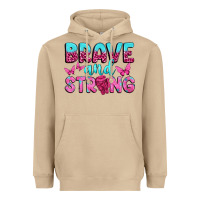 Mushroom Brave and Strong Heavyweight Hoodie - texasbilliewilder
