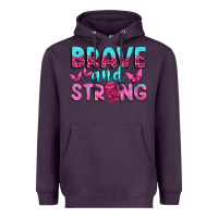 Plum Brave and Strong Heavyweight Hoodie - texasbilliewilder