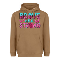 Toasted Coconut Brave and Strong Heavyweight Hoodie - texasbilliewilder
