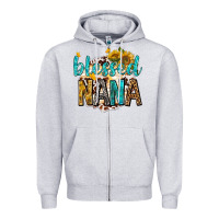 Heather Grey blessed nana with sunflowers Zipper Hoodie - texasbilliewilder