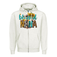Oatmeal Heather blessed nana with sunflowers Zipper Hoodie - texasbilliewilder