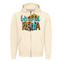 Sandshell blessed nana with sunflowers Zipper Hoodie - texasbilliewilder