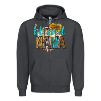 Smoke blessed nana with sunflowers Zipper Hoodie - texasbilliewilder