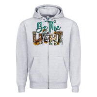 Heather Grey be the light matthew 5 14 Zipper Hoodie - RanaPortraitStore