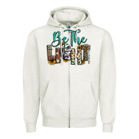 Oatmeal Heather be the light matthew 5 14 Zipper Hoodie - RanaPortraitStore