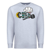 Heather Grey chef Premium Sweatshirt - CowhideDigitalArt
