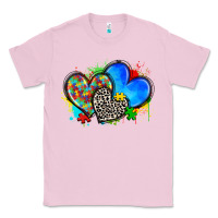 Bubblegum Pink autism hearts Classic Tee - Zillion Design Studio