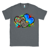 Charcoal Heather autism hearts Classic Tee - Zillion Design Studio
