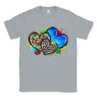 Heather Grey autism hearts Classic Tee - Zillion Design Studio