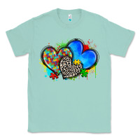Seafoam autism hearts Classic Tee - Zillion Design Studio