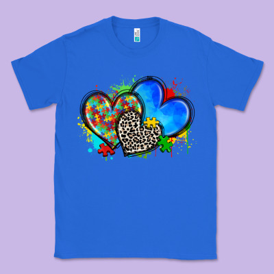 Autism Hearts Classic Tee Designed By Zillion Design Studio