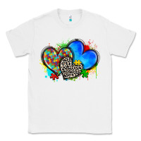 White autism hearts Classic Tee - Zillion Design Studio