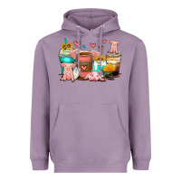 Lavender pigs coffee cups Heavyweight Hoodie - Zillion Design Studio