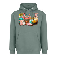 Sage pigs coffee cups Heavyweight Hoodie - Zillion Design Studio