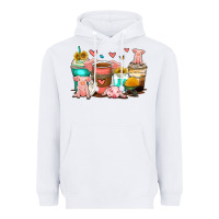 White pigs coffee cups Heavyweight Hoodie - Zillion Design Studio