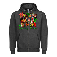 Charcoal Heather christmas respiratory therapist Zipper Hoodie - Zillion Design Studio