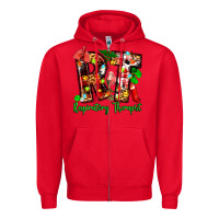 Red christmas respiratory therapist Zipper Hoodie - Zillion Design Studio