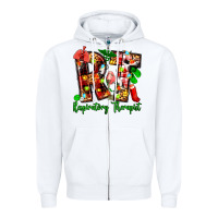 White christmas respiratory therapist Zipper Hoodie - Zillion Design Studio