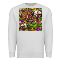 Dove Grey mardi gras leopard horse seamless pattern Premium Sweatshirt - FaDigitalArtStudio