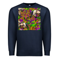 Navy mardi gras leopard horse seamless pattern Premium Sweatshirt - FaDigitalArtStudio