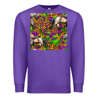 Purple mardi gras leopard horse seamless pattern Premium Sweatshirt - FaDigitalArtStudio