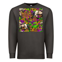 Smoke mardi gras leopard horse seamless pattern Premium Sweatshirt - FaDigitalArtStudio