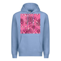 Colony Blue breast cancer seamless pattern Premium Hoodie - Jasminsmagicworld