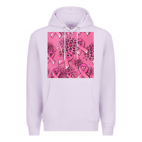 Lilac breast cancer seamless pattern Premium Hoodie - Jasminsmagicworld