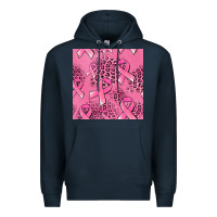 Navy breast cancer seamless pattern Premium Hoodie - Jasminsmagicworld