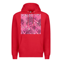 Red breast cancer seamless pattern Premium Hoodie - Jasminsmagicworld