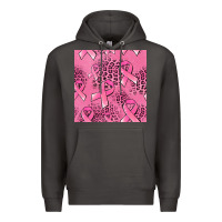 Smoke breast cancer seamless pattern Premium Hoodie - Jasminsmagicworld