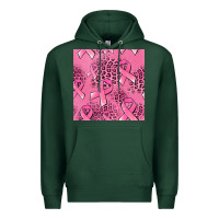 Sports Green breast cancer seamless pattern Premium Hoodie - Jasminsmagicworld