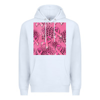 White breast cancer seamless pattern Premium Hoodie - Jasminsmagicworld