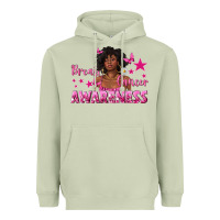 Matcha Breast Cancer Awareness with Afro Woman Heavyweight Hoodie - texasbilliewilder