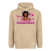 Mushroom Breast Cancer Awareness with Afro Woman Heavyweight Hoodie - texasbilliewilder