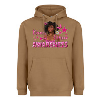 Toasted Coconut Breast Cancer Awareness with Afro Woman Heavyweight Hoodie - texasbilliewilder