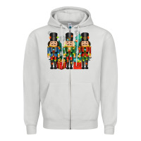 Dove Grey christmas natcrackers Zipper Hoodie - Zillion Design Studio
