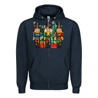 Navy christmas natcrackers Zipper Hoodie - Zillion Design Studio