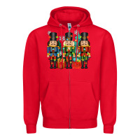 Red christmas natcrackers Zipper Hoodie - Zillion Design Studio