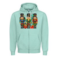 Seafoam christmas natcrackers Zipper Hoodie - Zillion Design Studio