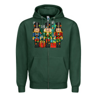 Sports Green christmas natcrackers Zipper Hoodie - Zillion Design Studio