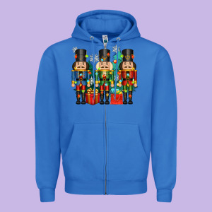 Christmas Natcrackers Zipper Hoodie Designed By Zillion Design Studio